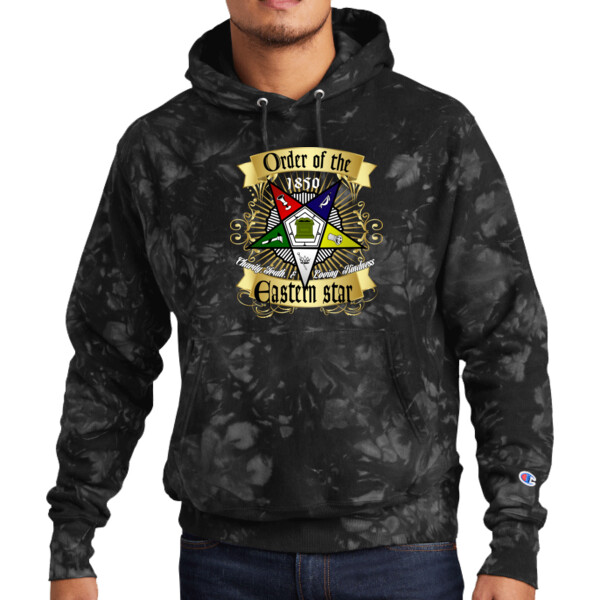 Eastern Star - Premium Scrunch Dye Tie Dye Hooded Sweatshirt Thumbnail