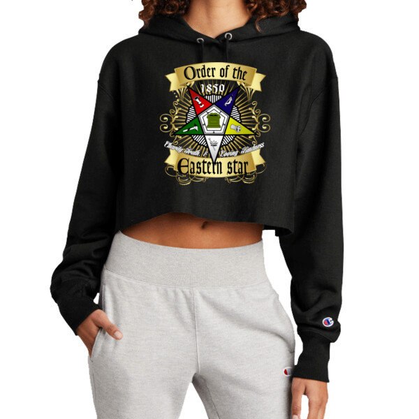 Eastern Star - Premium Cropped Cut Off Hooded Sweatshirt Thumbnail