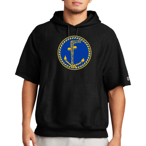 Emblem - Premium Short Sleeve Hooded Sweatshirt Thumbnail