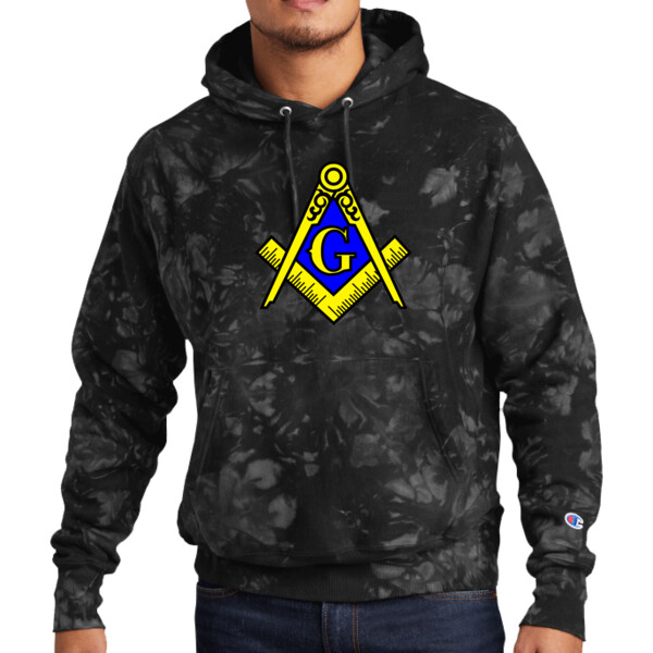 Free Mason - Premium Scrunch Dye Tie Dye Hooded Sweatshirt Thumbnail